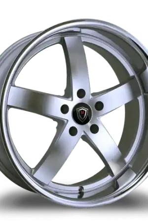 Warranty Included MARQUEE WHEELS M5330B 5x120 20x10.5+40 SILVER /MACHINED/STAINLESS LIP