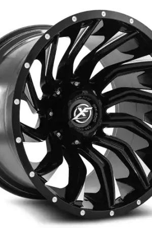 XF Off-Road XF-224 5x139.7/5x150 24x14 -76 Gloss Black & Milled Mega Sale