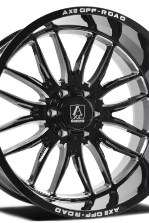 Axe HADES 8x180 22X12 -44 GLOSS BLACK MILLED High Quality