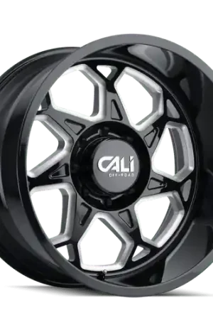 Cali Off-Road Sevenfold 9111 8x165.1 20x10-25 Gloss Black/Milled Spokes Budget