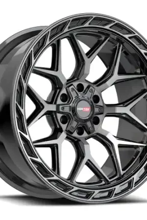 Vortek VRP-504 6x135/6x139.7 20x9 +0 Black Diamond Cut With Dark Tint Clearance