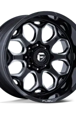 Fresh Stock Fuel 1PC FC862 SCEPTER 8X170 22x10 -18 GLOSS BLACK MILLED