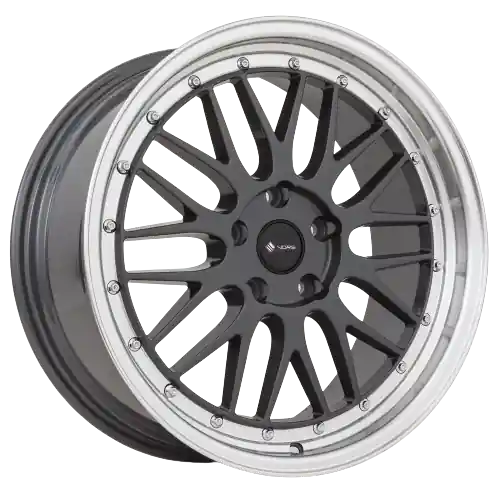 Seasonal Sale Vors VR8 5x108 17x8 +35 Hyper Black Machine Lip Chrome Rivet