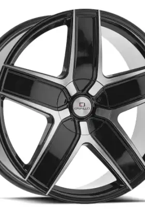 Cavallo CLV-C-31 5x110/5x114.3 20x8.5 +35 Gloss Black & Machined Genuine