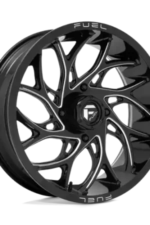 Fuel UTV D741 RUNNER 4X156 20X7 +13 GLOSS BLACK MILLED Limited Time