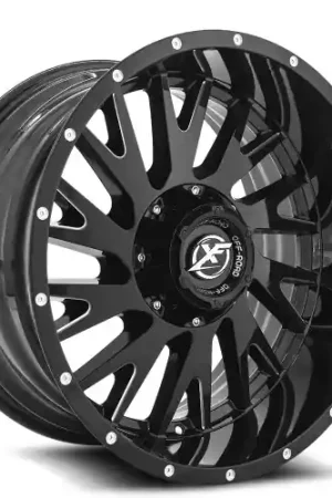 No Minimum Order XF Off-Road XF-221 5x139.7/5x150 20x10 -24 Gloss Black & Milled