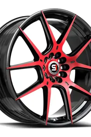 Cheap Spec-1 SP-71 5x114.3/5x120 17x8 +42 Gloss Black & Red Machined