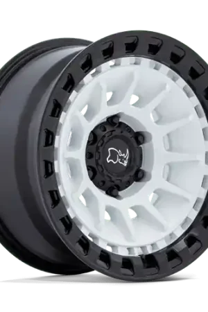 Must Have Black Rhino BARRAGE 5X127 17X8.5 -10 GLOSS WHITE ON MATTE BLACK