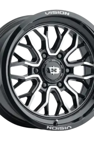 Best Seller Vision Off-Road 402 Riot 8x180 22x12-51 Gloss Black Machined Face