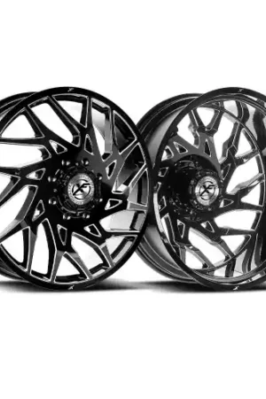Exclusive Offer XF Dually XF-229 Dually 8x165.1 24x8.25 +110 Gloss Black & Milled