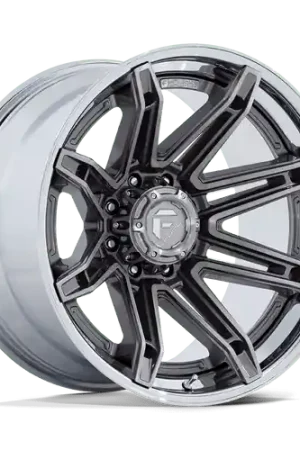 Fuel 1PC FC401 BRAWL 8X165.1 20x10 -18 PLATINUM WITH CHROME LIP Brand New