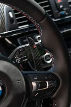 Super Sale BMW Battle Paddle Shifters w/ Red Symbols - Gloss bmwf8x010-2