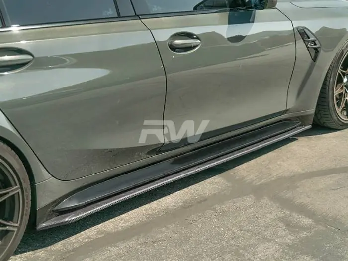 Modern BMW G80 M3 RWS Carbon Fiber Side Skirt Extensions bmwg8005