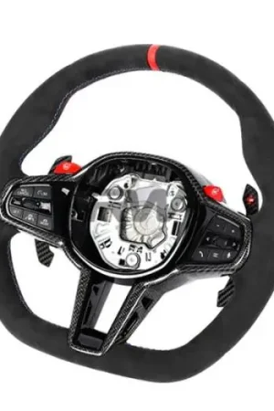 BMW G8X LCI Alcantara Carbon Fiber Steering Wheel bmwg8x028 Price Drop