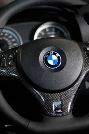 BMW E9X M3 / E82 1M Carbon Fiber Steering Wheel Trim bmwe9xm334 Wholesale