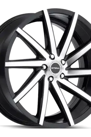 Mega Sale Strada Sega 5x114.3 20x8.5 +35 Gloss Black Machined