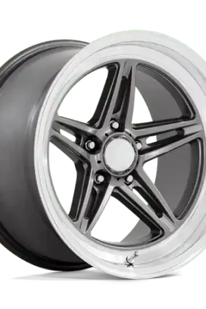 American Racing Vintage VN514 GROOVE 5X114.3 18X8 0 ANTHRACITE W/ DIAMOND CUT LIP Worldwide Shipping