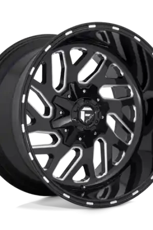 Fuel 1PC D581 TRITON 8X180 22X12 -43 GLOSS BLACK MILLED Free Returns