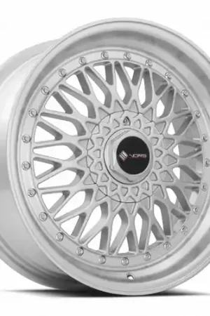 Vors VR3 5x110 17x8.5 +35 Silver Machine Lip Chrome Rivet Super Sale