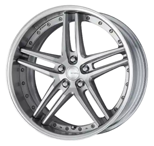 Work Gnosis Gr205 5x112 19x8+22 H Disk Brush Silver Clear Premium