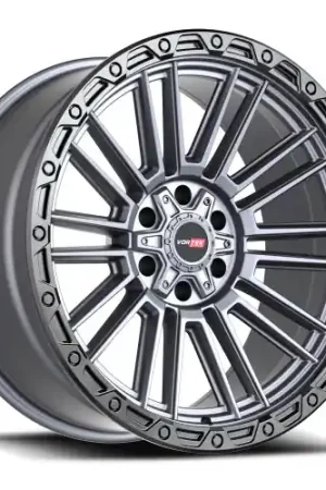 Best Price Vortek VRT-604 8x165.1/8x170 20x9.5 -18 Matte Titanium With Black Bead Ring
