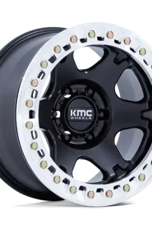 KMC KM238 VI BEADLOCK 5X127 17x9 -38 SATIN BLACK W/ MACHINED RING Buy Online
