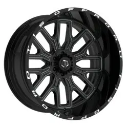 TIS 560BM 6X135/6x139.7 20x12 -44 Gloss Black & Milled Price Drop