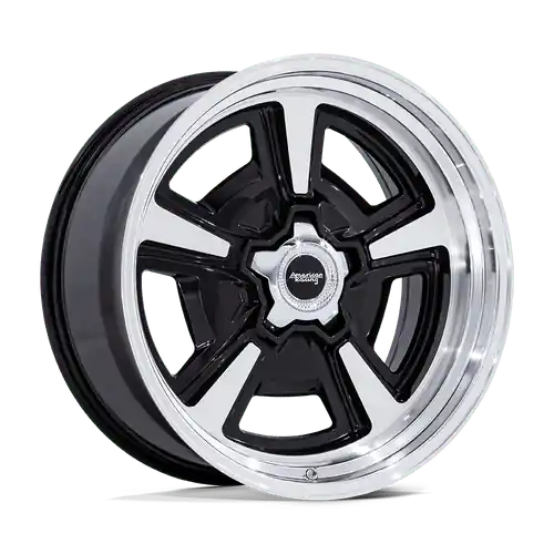 Buy Online American Racing Vintage VN517 MARAUDER 5X139.7 18x9 +0 GLOSS BLACK MACHINED W/ DIAMOND CUT LIP