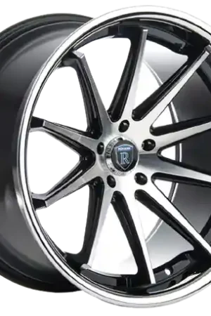 Rohana RC10 5x120 19x9.5+20 Machine Black/Chrome Lip Top Pick