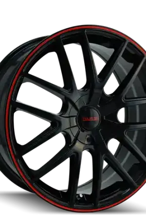TOUREN TR60 3260 5x112/5x120 17x7.5 +42 GLOSS BLACK WITH RED RING Warranty Included