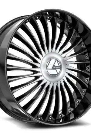 Azara AZX-103 5x114.3/5x120 18x8 +35 Gloss Black & Machined Hassle-Free Returns