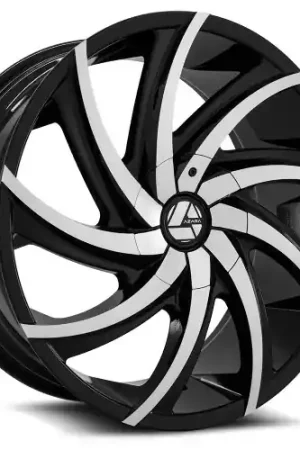 Azara AZA-503 5x115/5x120 30x9.5 +15 Gloss Black & Machined Bargain