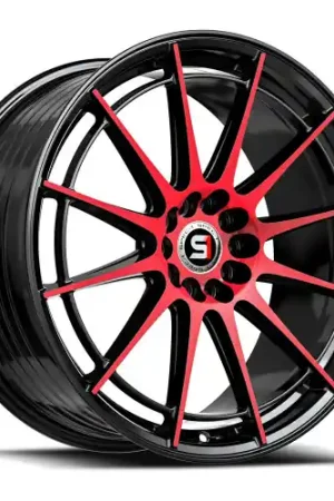 In Demand Spec-1 SP-64 5x100/5x114.3 18x9 +38 Gloss Black & Red Machined