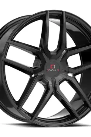 Free Delivery Cavallo CLV-55 5x112/5x114.3 22x8.5 +38 Gloss Black