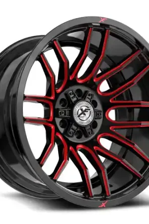 Popular XF Off-Road XF-232 6x135/6x139.7 20x10 -12 Gloss Black & Red Milled