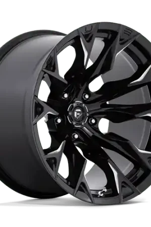 Sale Fuel 1PC D803 FLAME 5X139.7 20X12 -44 GLOSS BLACK MILLED