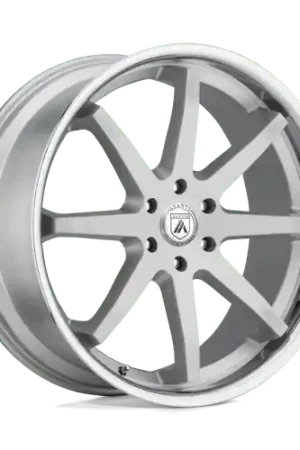 Asanti Black ABL-32 KAISER 6X139.7 22X9.5 +30 BRUSHED SILVER W/ CHROME LIP Brand New