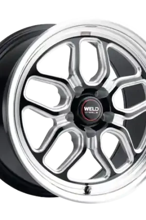WELD Performance Laguna Drag 5x115 17x10 +30 Gloss Black/Milled Diamond Cut Lip Viral