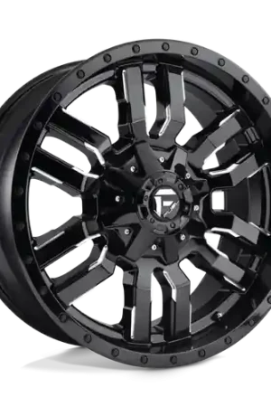 Fuel 1PC D595 SLEDGE 6X120/6X139.7 20X9 +20 GLOSS BLACK MILLED Popular