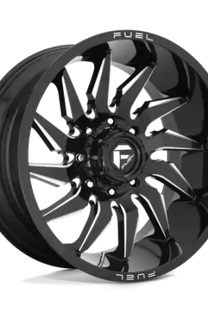 Price Cut Fuel 1PC D744 SABER 6X135 24X12 -44 GLOSS BLACK MILLED