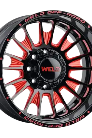 Hot Picks WELD Off-Road Scorch 8x170 20x10 -18 Gloss Black/Milled RED