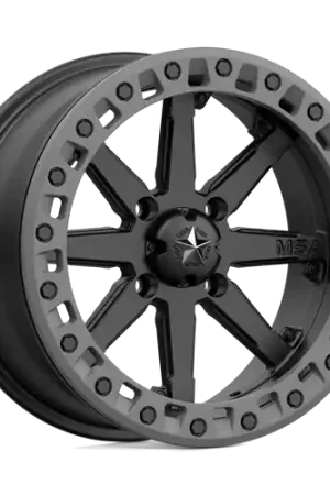 Get Yours MSA Offroad Wheels M31 LOK2 BEADLOCK 4X137 16X7 +0 SATIN BLACK MATTE GRAY RING