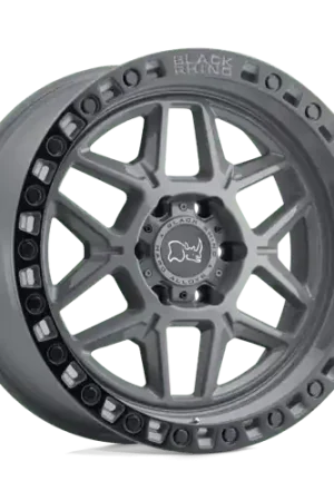 Black Rhino KELSO 5X127 17X9 0 BATTLESHIP GRAY W/ BLACK RING Handmade