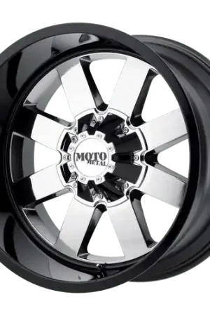Moto Metal MO962 8X165.1 20X9 +0 PVD CENTER GLOSS BLACK LIP Certified