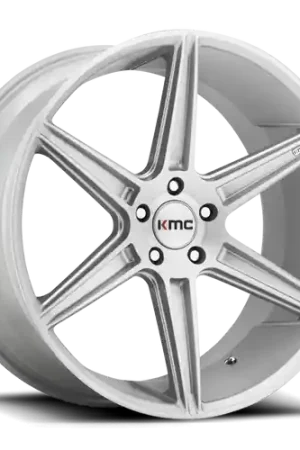 KMC KM711 PRISM 5X114.3 22X10.5 +40 BRUSHED SILVER Mega Sale