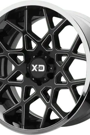 XD XD203 CHOPSTIX 6X135 22X10 -18 GLOSS BLACK MILLED CENTER CHROME LIP Time-Limited