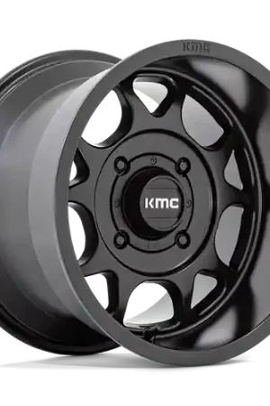 Crafted KMC Powersports KS137 TORO S UTV 4X156 15X10 +0 SATIN BLACK