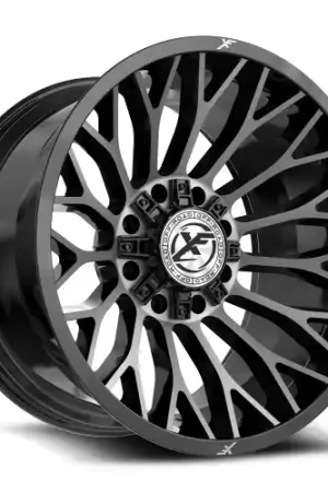 XF Off-Road XF-237 8x165.1/8x170 24x12 -44 Gloss Black & Brushed Double Dark Tint Super Sale