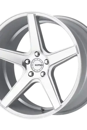 KMC KM685 DISTRICT 5X120 20X8.5 +28 SILVER MACHINED Must Have