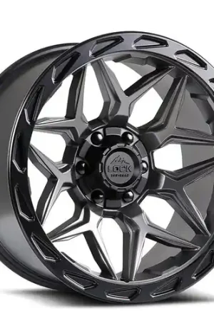 LOCK OFFROAD MATRIX 8x165.1/8x170 20x10 -18 Matte Grey W Matte Black Ring Direct From Factory